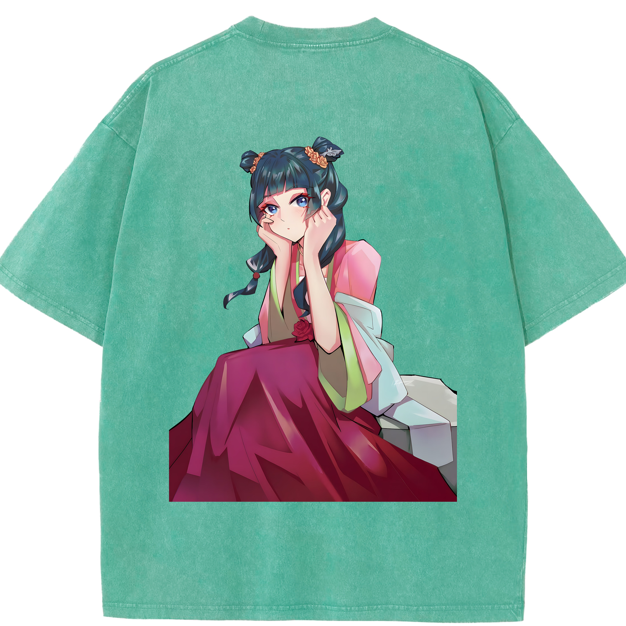 （画像用） 薬屋のひとりごと The Apothecary Diaries 綿100% ヴィンテージ風 半袖Tシャツ（背面プリント）